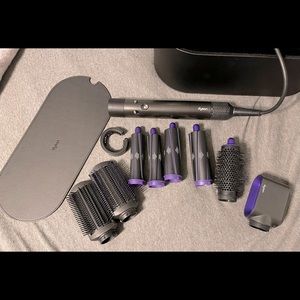 Dyson AirWrap Styler Black/Purple Collection with black leather case